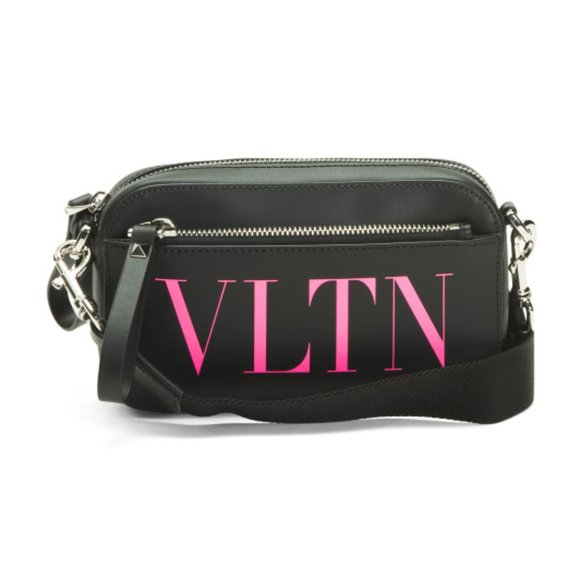 Valentino Garavani Other - Valentino VLTN Pink and Black Leather Crossbody